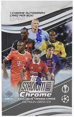 2022-23 Topps Stadium Club Chrome UEFA Club Competitions Soccer Hobby Box